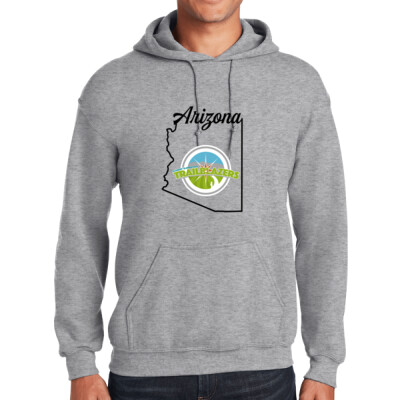 Adult Grey or Blue Hoodie - Arizona Outline D101 Thumbnail