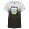 Women's V-Neck Ombre T-Shirt Thumbnail
